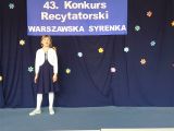 43. Konkurs Recytatorski „Warszawska Syrenka”, 