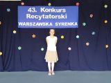 43. Konkurs Recytatorski „Warszawska Syrenka”, 