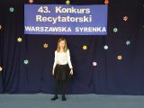 43. Konkurs Recytatorski „Warszawska Syrenka”, 