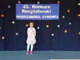 43. Konkurs Recytatorski „Warszawska Syrenka”, 