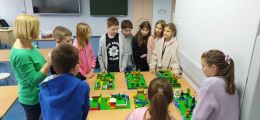 Obraz bitwy o Plac Broni - wizualizacja za pomocą klocków Lego, 