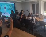 Uczniowie klasy 8b na warsztatach edukacyjnych w Centrum Szkolenia Policji, 